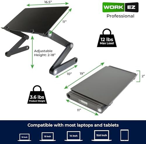 Adjustable Black Laptop Stand for Bed and Sofa — photo 5