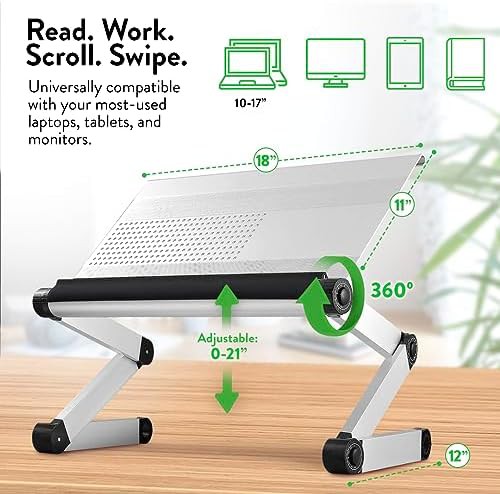Silver Aluminum Book and Laptop Riser — photo 4