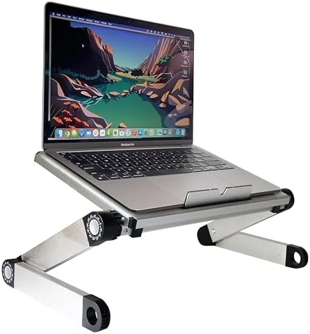 WorkEZ Light Silver Foldable Laptop Riser