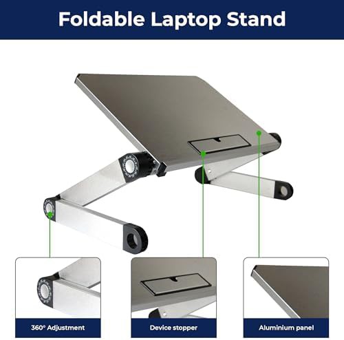 WorkEZ Light Silver Foldable Laptop Riser — photo 3