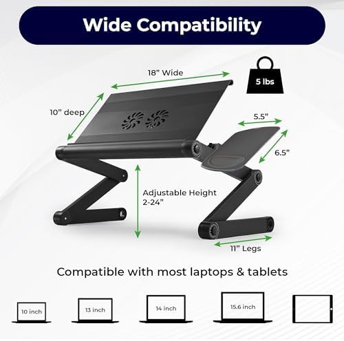 Laptop Lap Desk with Dual Cooling Fans — photo 3