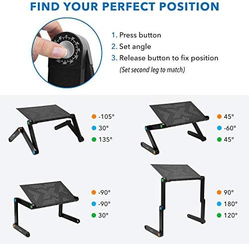 Aluminum ventilated sit stand laptop tray — photo 3