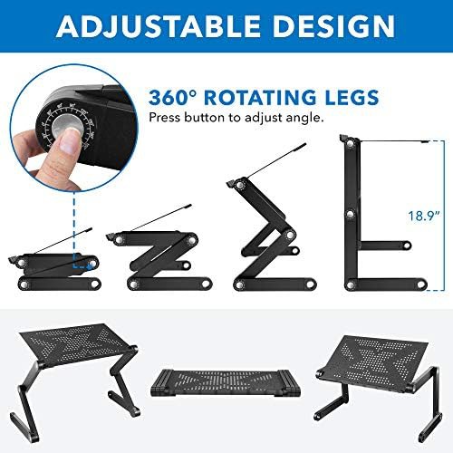 Aluminum ventilated sit stand laptop tray — photo 4