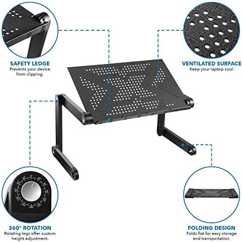 Aluminum ventilated sit stand laptop tray — photo 5