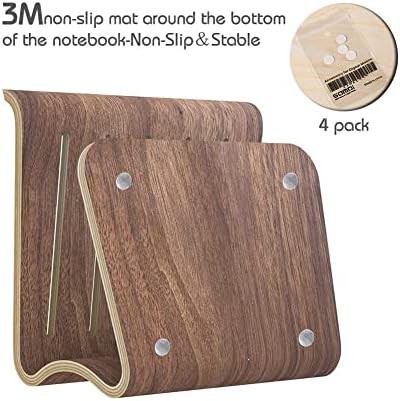 Walnut wooden cooling computer holder — photo 3