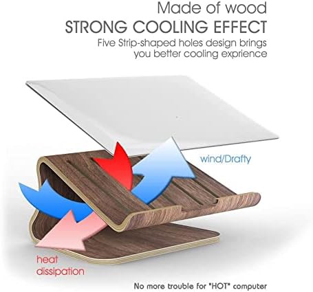 Walnut wooden cooling computer holder — photo 4