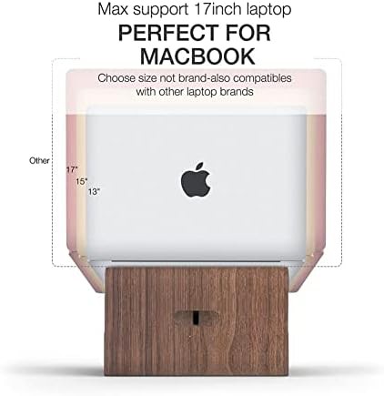 Walnut wooden cooling computer holder — photo 5