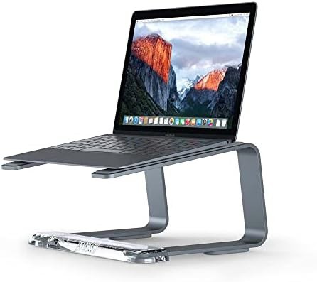 Space Grey Aluminum Ergonomic Laptop Mount
