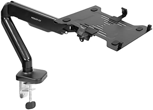 Gas spring desk mount arm for laptops