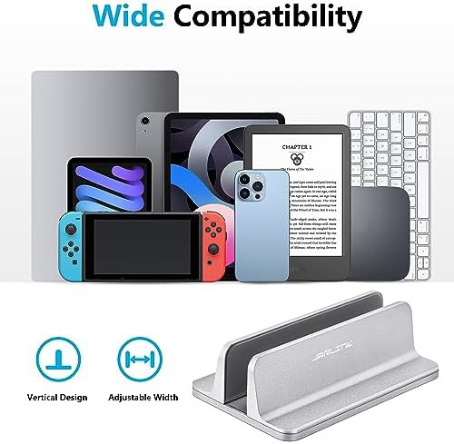 Vertical Adjustable Aluminum Desktop Holder Silver — photo 3