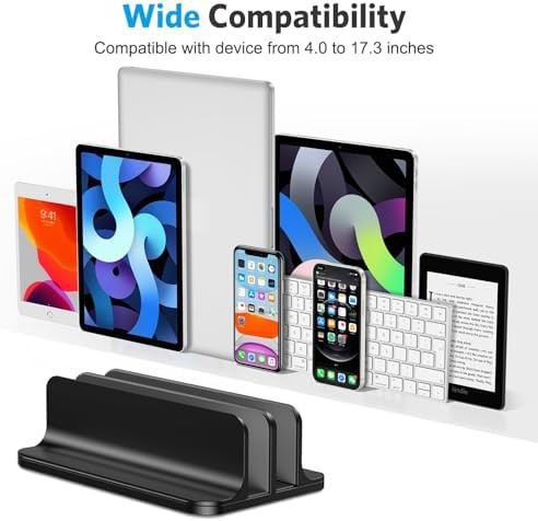 Dual Vertical Desk Laptop Holder Black — photo 3