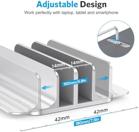 Dual vertical desk laptop stand holder — photo 4