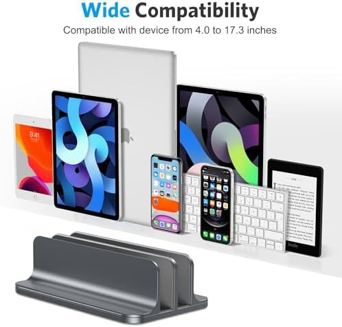 Dual vertical desk laptop holder grey — photo 3