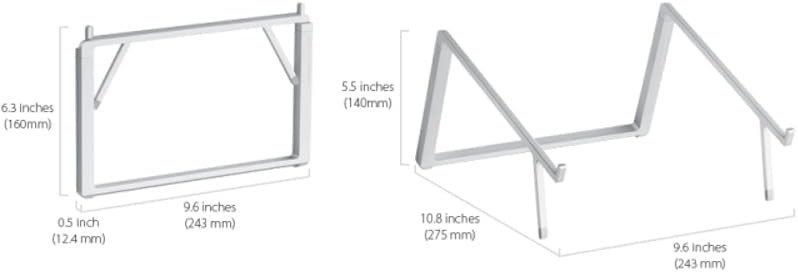 Foldable Portable Aluminum Laptop Riser Gray — photo 3