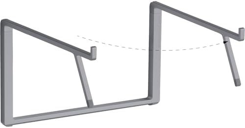 Foldable Portable Aluminum Laptop Riser Gray — photo 4