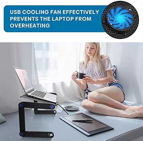 Black Aluminum Lap Desk with Cooling Fan — photo 5