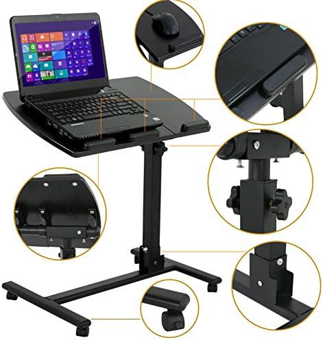Rolling portable adjustable folding laptop desk — photo 4