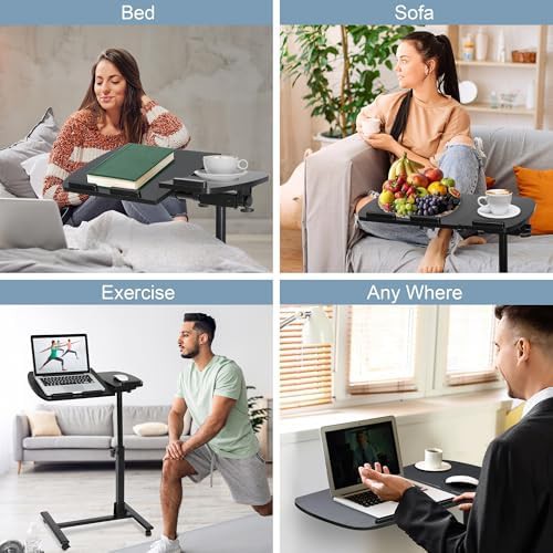 Rolling portable adjustable folding laptop desk — photo 5