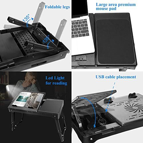 Portable Lap Desk with Integrated Cooling Fan — photo 5