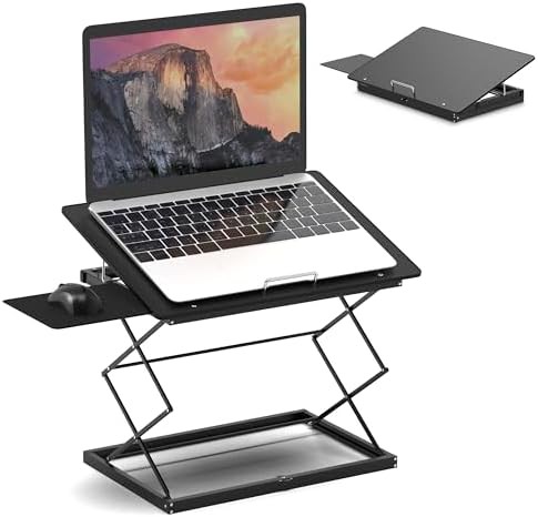 Black Standing Desk Converter and Stand