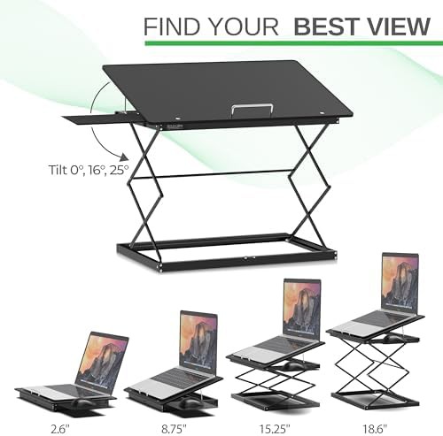 Black Standing Desk Converter and Stand — photo 5