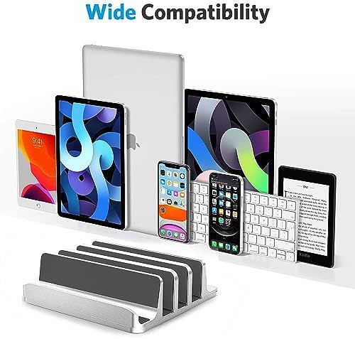 Silver aluminum triple slot vertical stand — photo 4