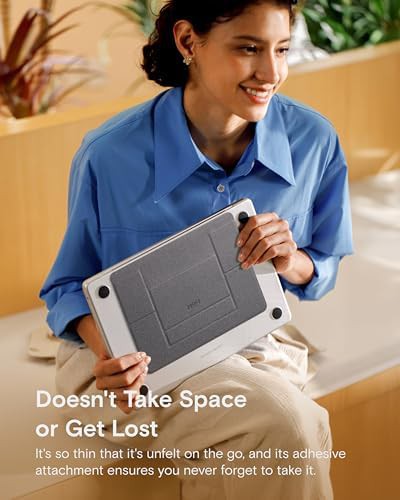 Invisible stick on portable laptop riser — photo 5