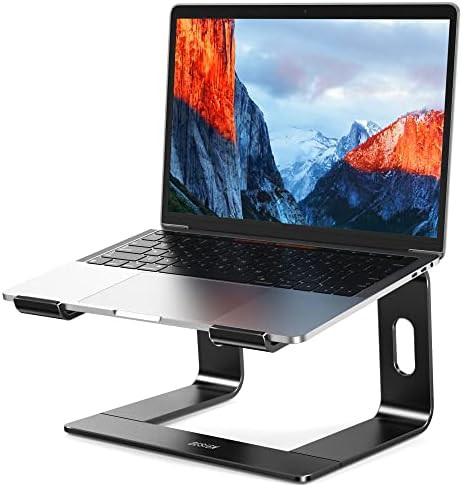 Black aluminum detachable laptop stand 15.6