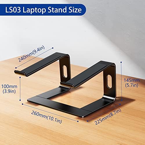 Black aluminum detachable laptop stand 15.6 — photo 4