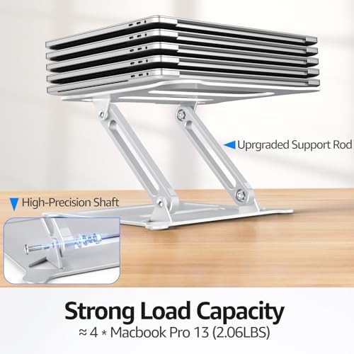 Silver aluminum ventilated laptop riser 15.6 — photo 5