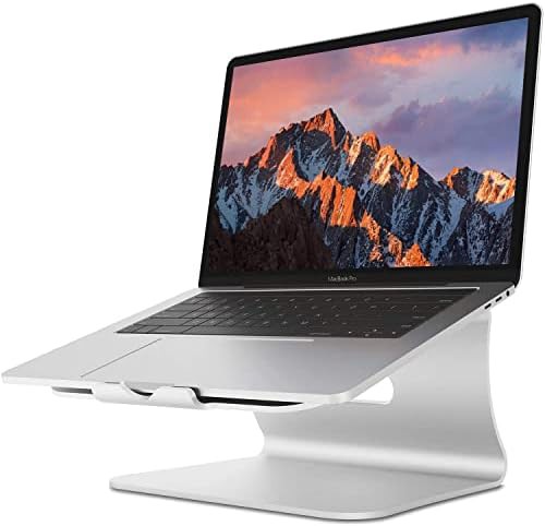 Ventilated Aluminum Notebook Riser in Silver