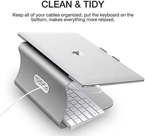Ventilated Aluminum Notebook Riser in Silver — photo 3