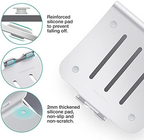 Ventilated Aluminum Notebook Riser in Silver — photo 4