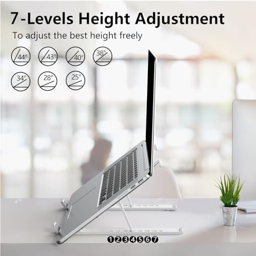 Adjustable white laptop riser holder — photo 3
