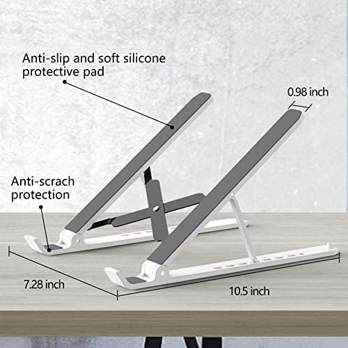 Adjustable white laptop riser holder — photo 5
