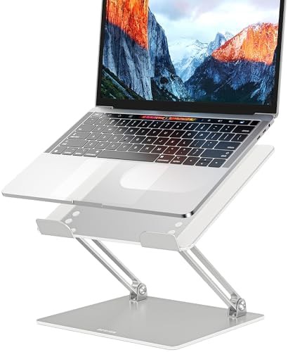 Silver portable foldable desktop tablet stand