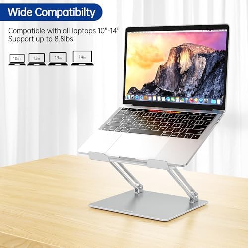 Silver portable foldable desktop tablet stand — photo 3