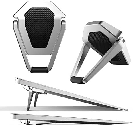 Silver zinc alloy portable desk riser