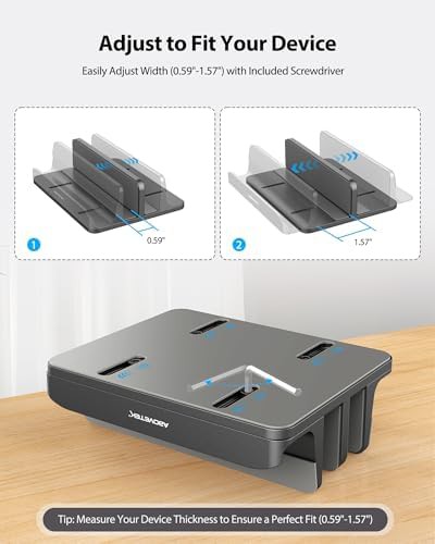 Grey Three Slot Vertical Laptop Dock — photo 4