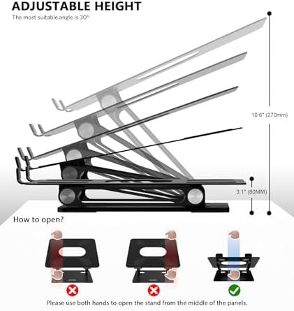 Black Multi-Angle Z-Shaped Laptop Stand — photo 3