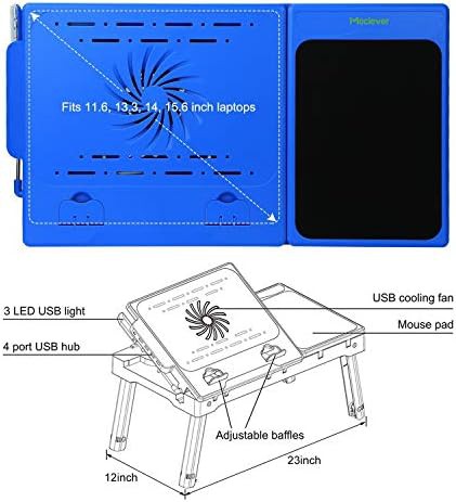 Multi-Functional Lap Desk with Cooling Fan — photo 3