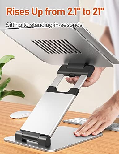 Standing silver laptop riser — photo 3