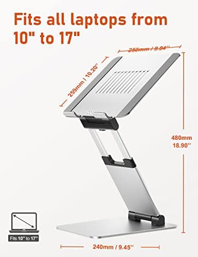 Standing silver laptop riser — photo 5