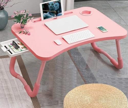 Laptop Bed Tray Table with Storage Drawer