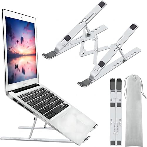 Silver foldable aluminum portable riser