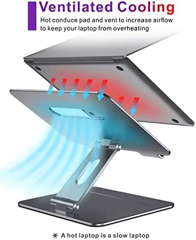 Space grey aluminum adjustable laptop riser — photo 4