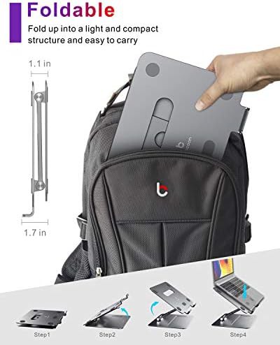 Space grey aluminum adjustable laptop riser — photo 5