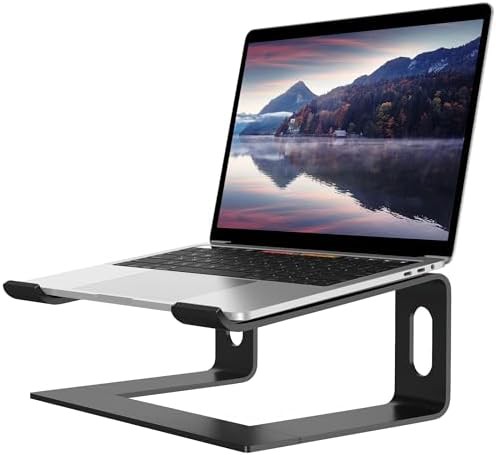 Black Aluminum Ergonomic Desk Riser