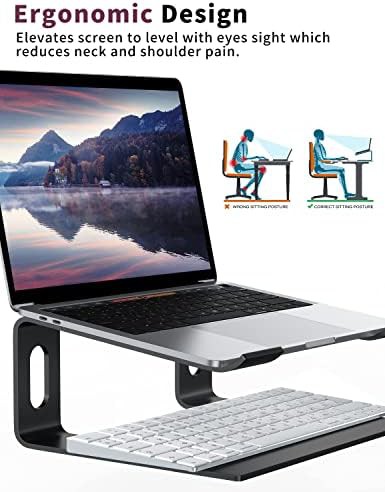 Black Aluminum Ergonomic Desk Riser — photo 3