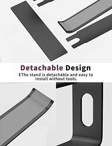 Black Aluminum Ergonomic Desk Riser — photo 4